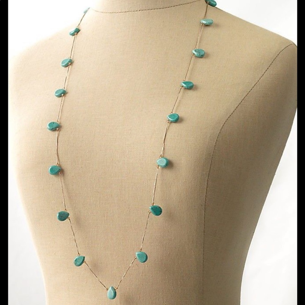 Stella & Dot Threaded Turquoise Necklace